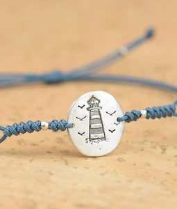 Sterling silver Lighthouse Sterling Silver,sea bracelet, ocean, support, birds lovers, bird bracelet, beach bracelet.