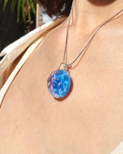 Ocean Wave Pendant Necklace: Handmade Ocean Inspired Meaningful Gift, Tears of the Sea