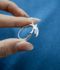 Thresher Shark Ring, Shark Earrings, Shark Bracelet, Handmade Ocean Jewelry, Marine Life Gift for Shark Lovers